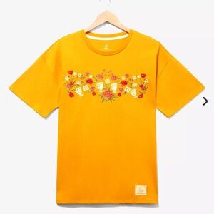 Box Lunch Disney Beauty and the Beast Chip Floral Women T-Shirt Large Belle